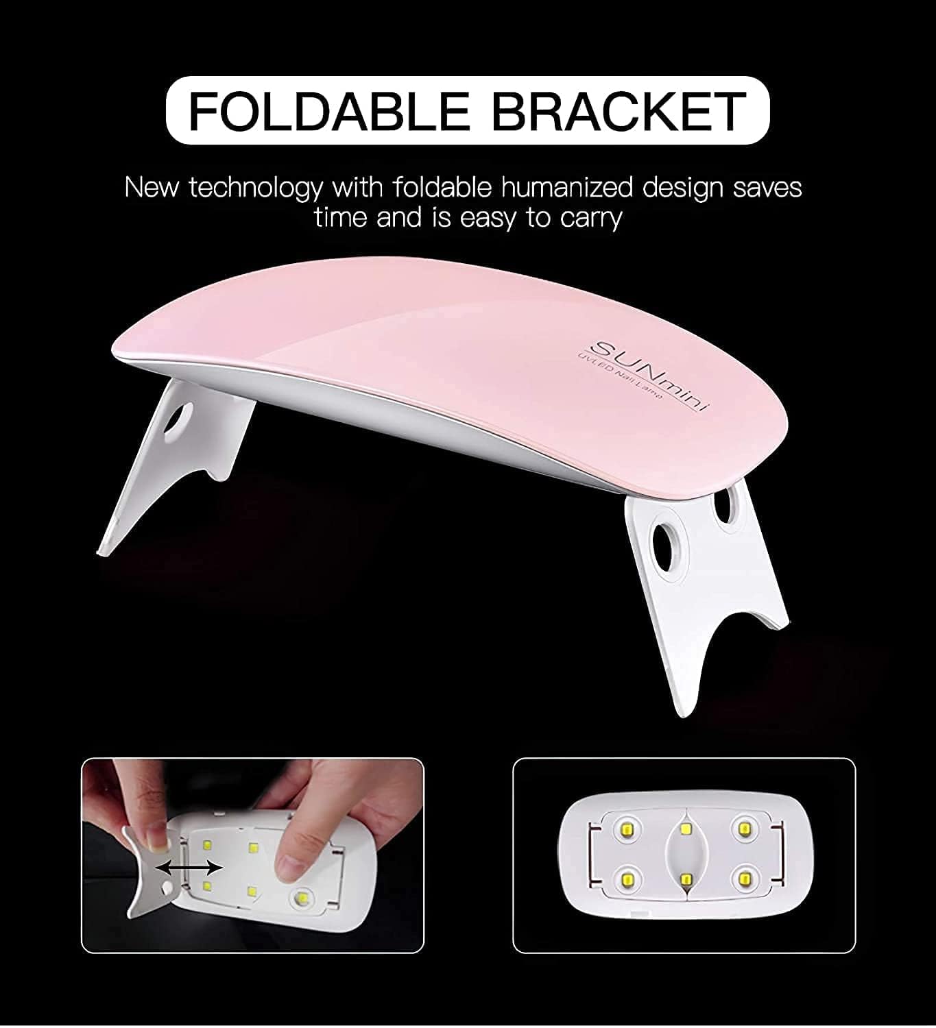 SUN Mini UV/LED Nail Lamp β Portable USB Gel Nail Dryer for UV Gel, LED Gel, Nail Art, Quick Curing Lamp for Home & Travel (SUN Mini) 2
