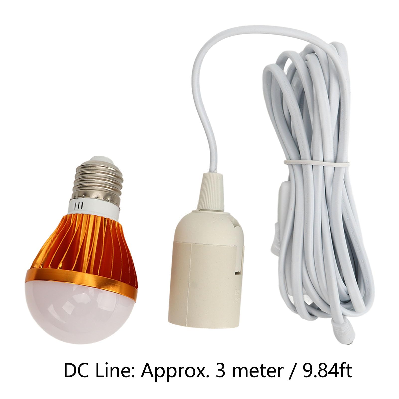 NDNCZDHC E27 LED Light Bulb, DC 12V 5W Warm White LED Light Bulb
