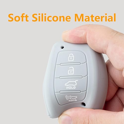 Miniatura 5 de BE - Funda para llavero Hyundai Elantra, protector de llave de silicona con llavero compatible con Hyundai Elantra GT Ioniq Sonata Tucson