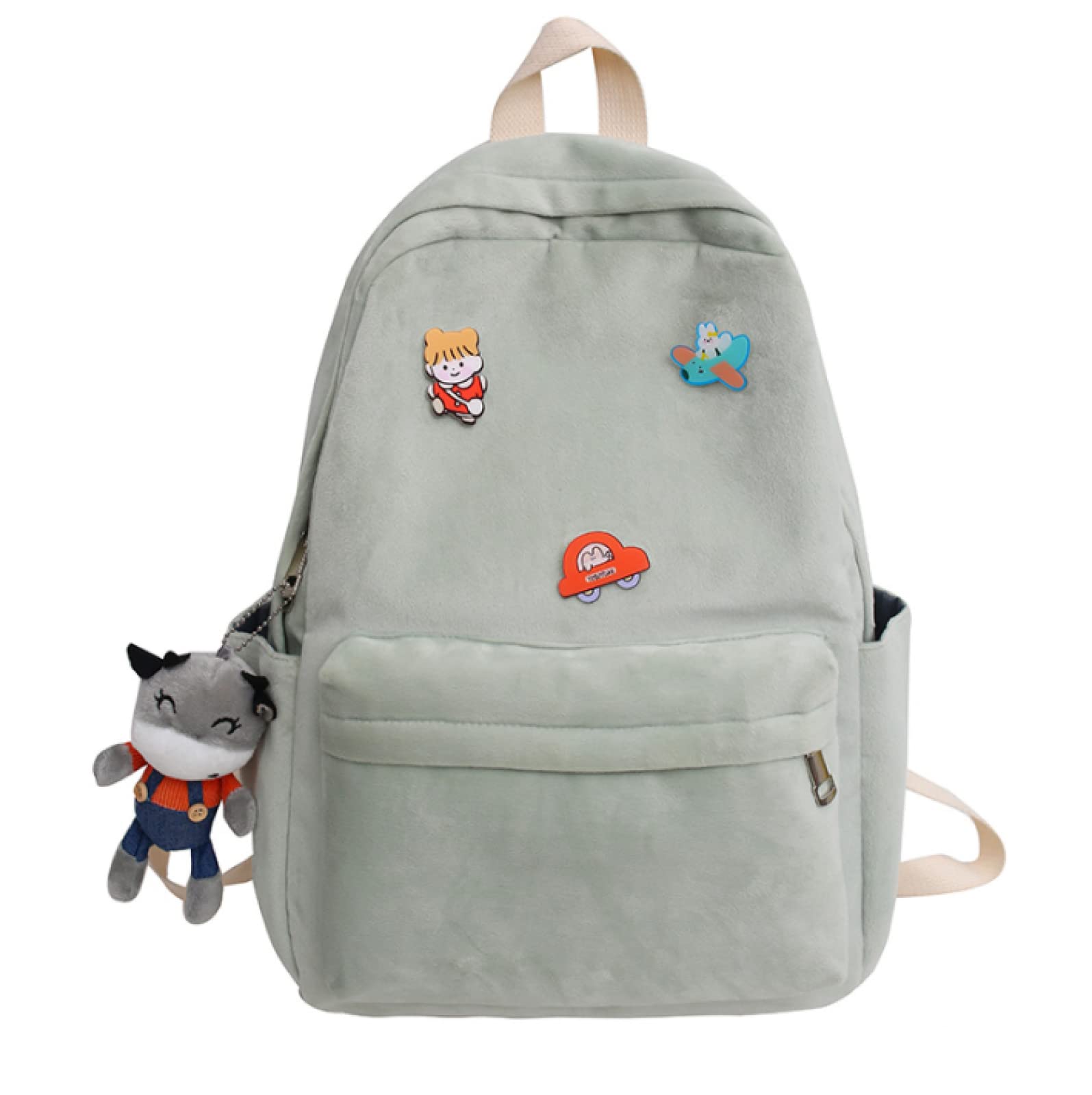 College-Rucksack Damen Cord Schultasche Jugend kawaii Uni-Rucksack Damen einfache Damen Reisetasche