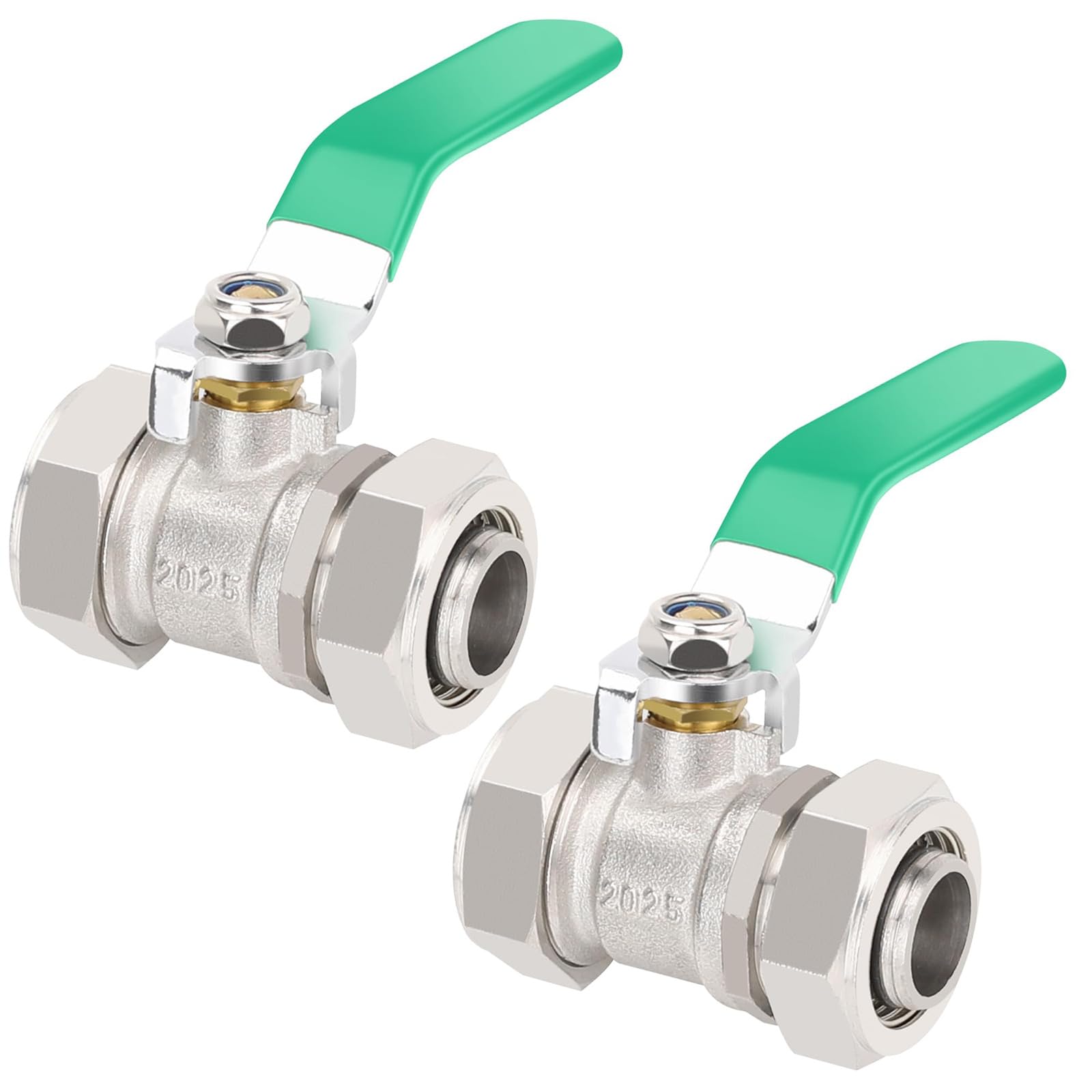 Tfaoys Multicolor 2Pack 3 / 4Inch Brass Ball Valves For Compressed Air Systems Double O Rings Seals Leakage Pneumatic Tool Shutoff Valves Air Compressor