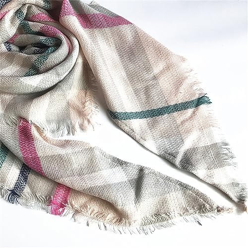 Mom and Daughter Matching Scarfs Mommy and Me Scarf Set Plaid Towel Activity Scarf Fashion Tartan Scarves Wrap Shawl2