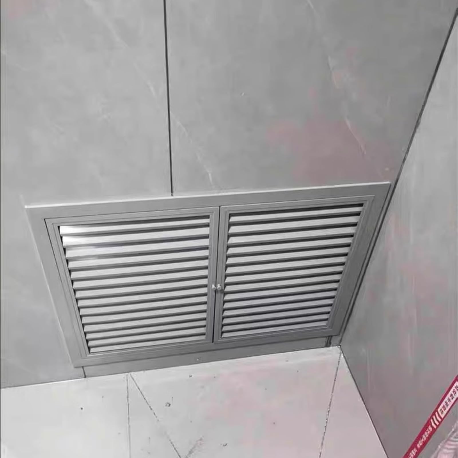 Panel de acceso para paneles de yeso de acero galvanizado, doble puerta con asa, 60 x 80 cm, ideal para fontanería, medidores de gas y distribución de agua, construcción de aleación de aluminio