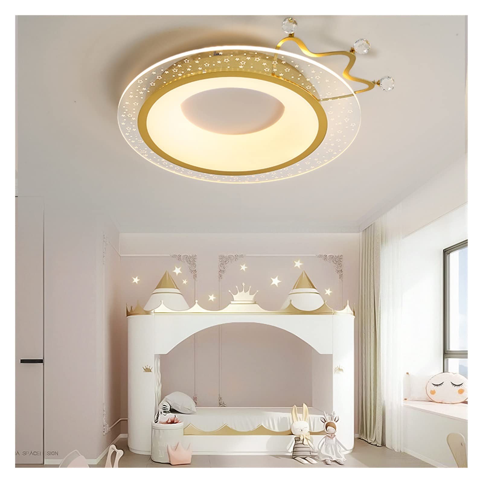 Lampa sufitowa do pokoju dziecięcego lampa sufitowa chłopiec dziewczyna lampa do sypialni ciepła żyrandol lampa LED prosta nowoczesna lampa do pokoju plafon (rozmiar : Roze)