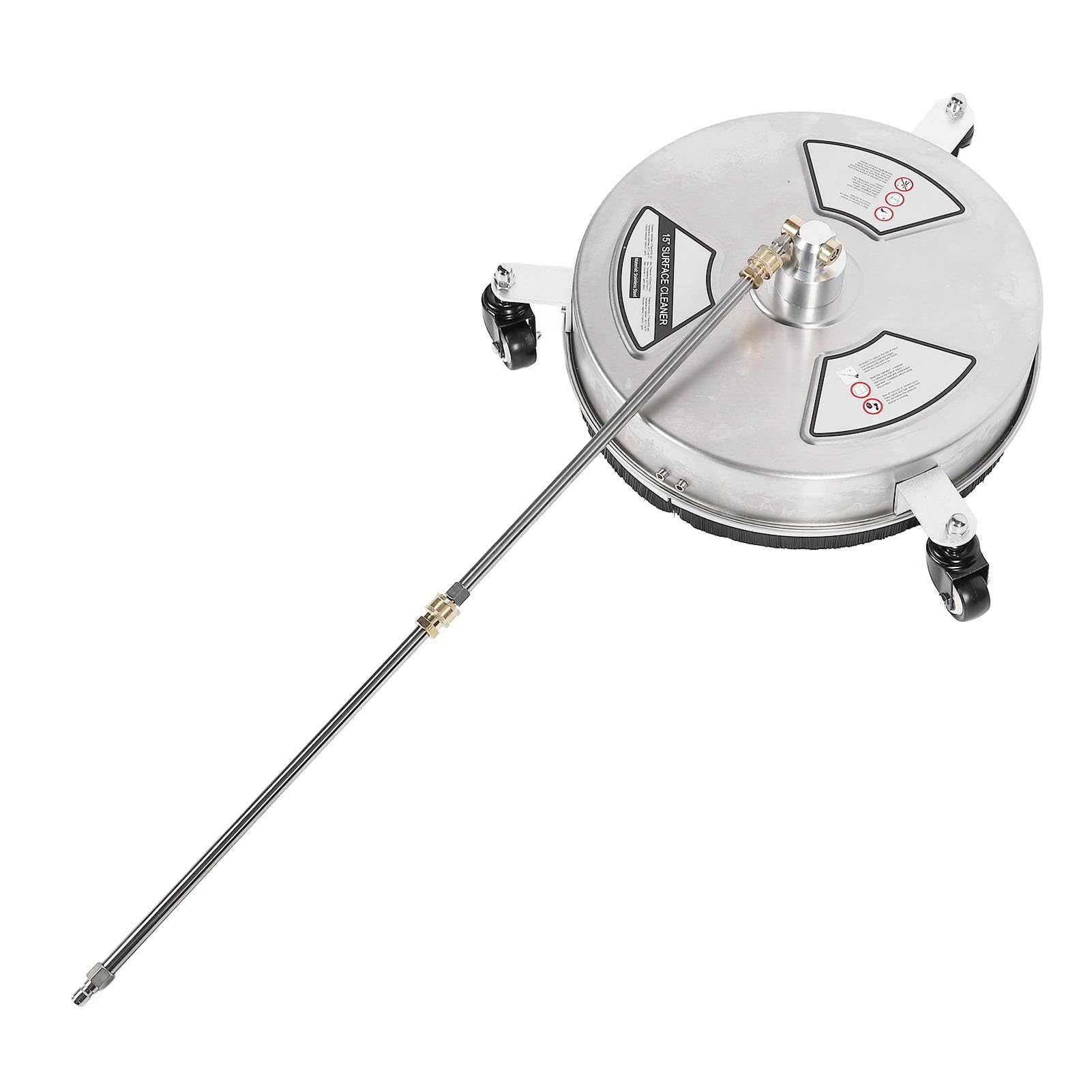 Limpiador de Superficies con Lavadora a Presión de Acero Inoxidable de 15 Pulgadas, 4000 PSI, 3,7 GPM, Conexión Rápida de 1/4 de Pulgada, No Más Fregado Lento de Concreto y Límite de
