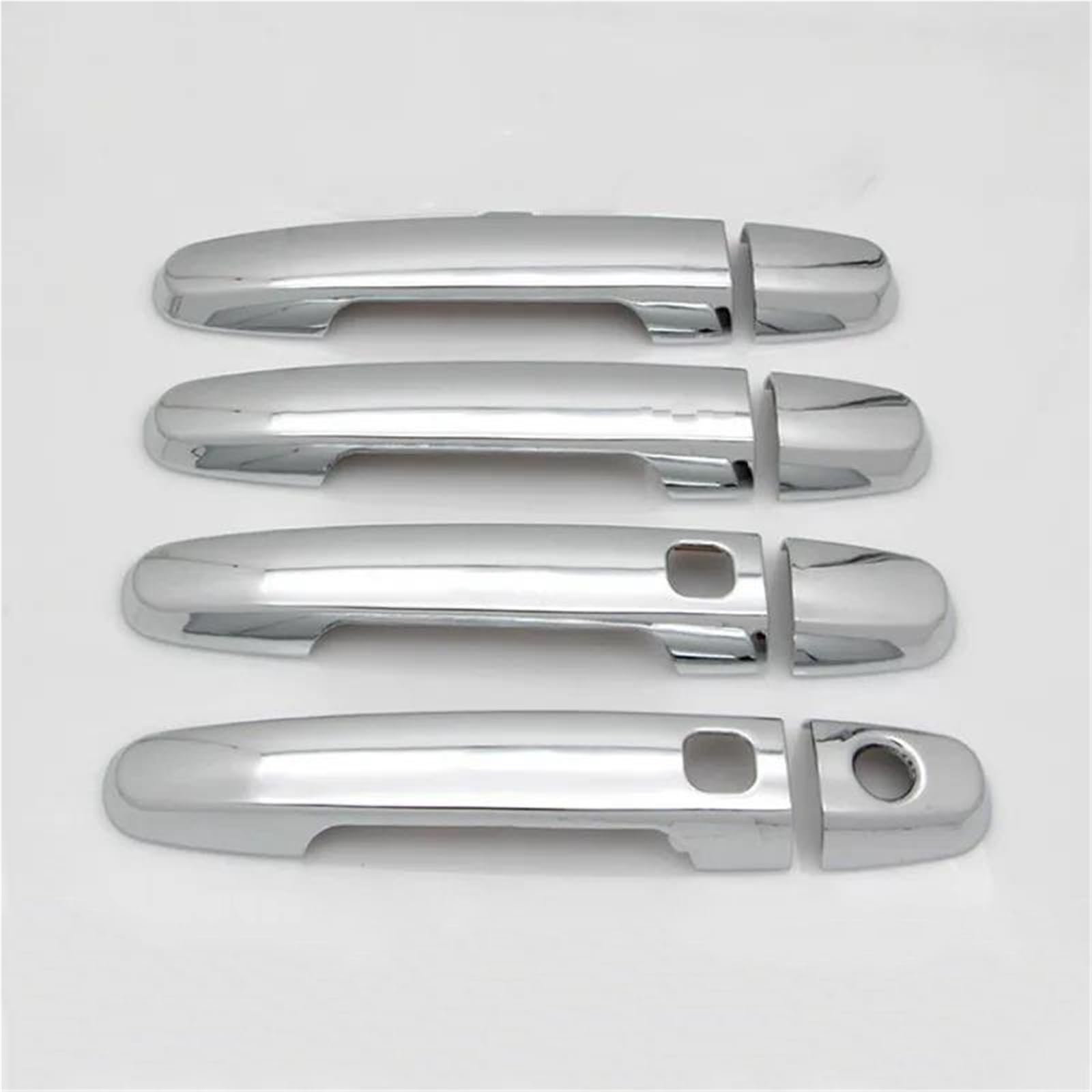 Yytemd Siver 2 Buttons Car Door Handle Cover Trim Styling Accessories For Toyota For Prius Xw20 2004-2009 Chrome(Siver 2 Buttons)