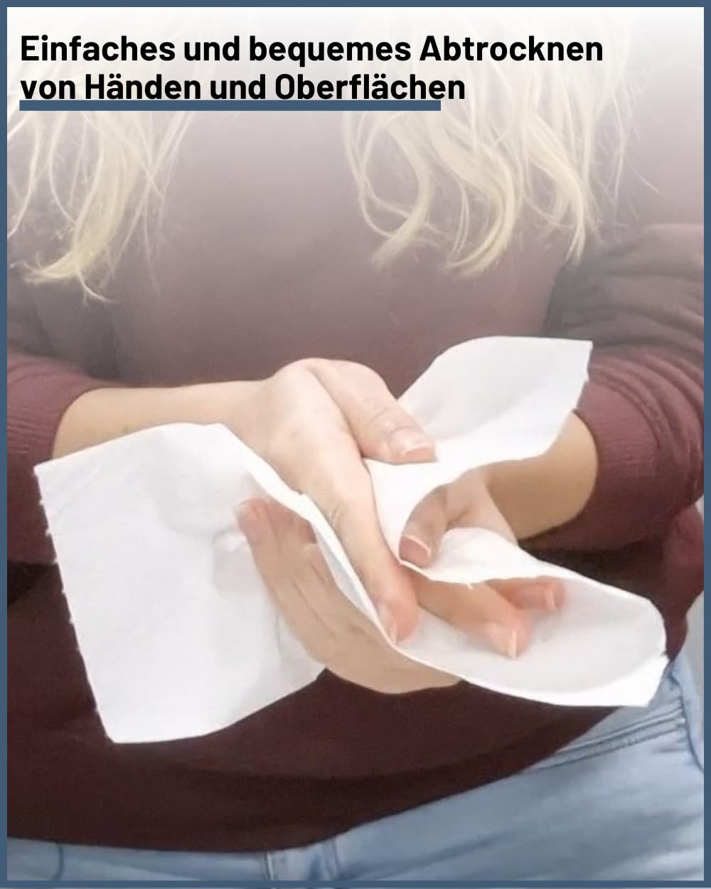 Rotoli per asciugamani, 6 rotoli universali, asciugamani di carta, 2 strati, 675 fogli per rotolo, bianco, carta perforata, applicazione interna ed esterna