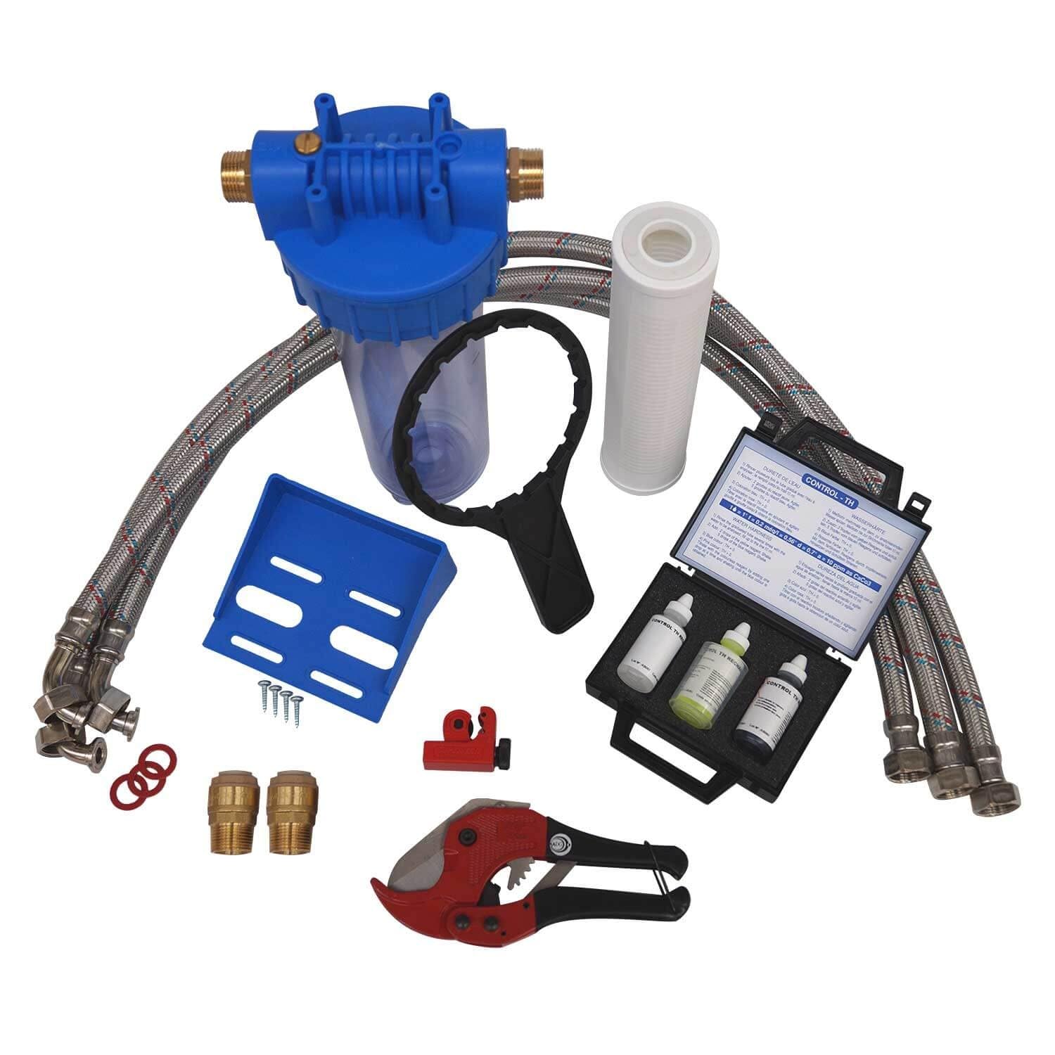 Descalcificador Sin Electricidad Compacto Simplex Con Kit De Instalación