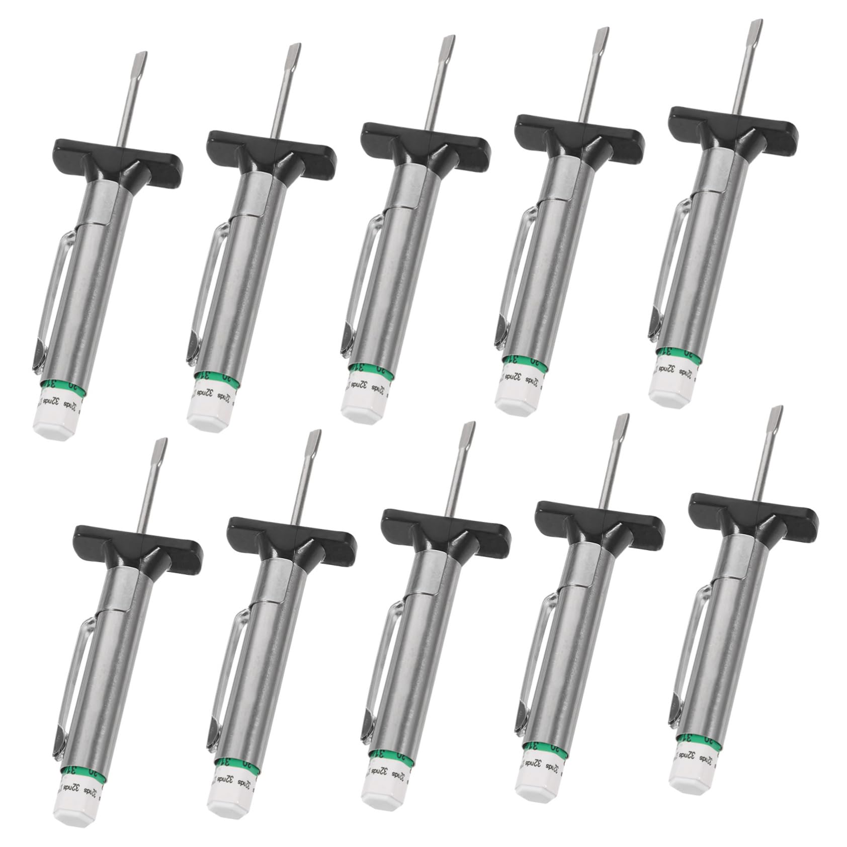 HAPINARY 10pcs Tire Tread Depth Gauge for Accurate Measurement Portable Automotive Replacement Instrument for Various Vehicle Easy to Use Tire Depth Rule