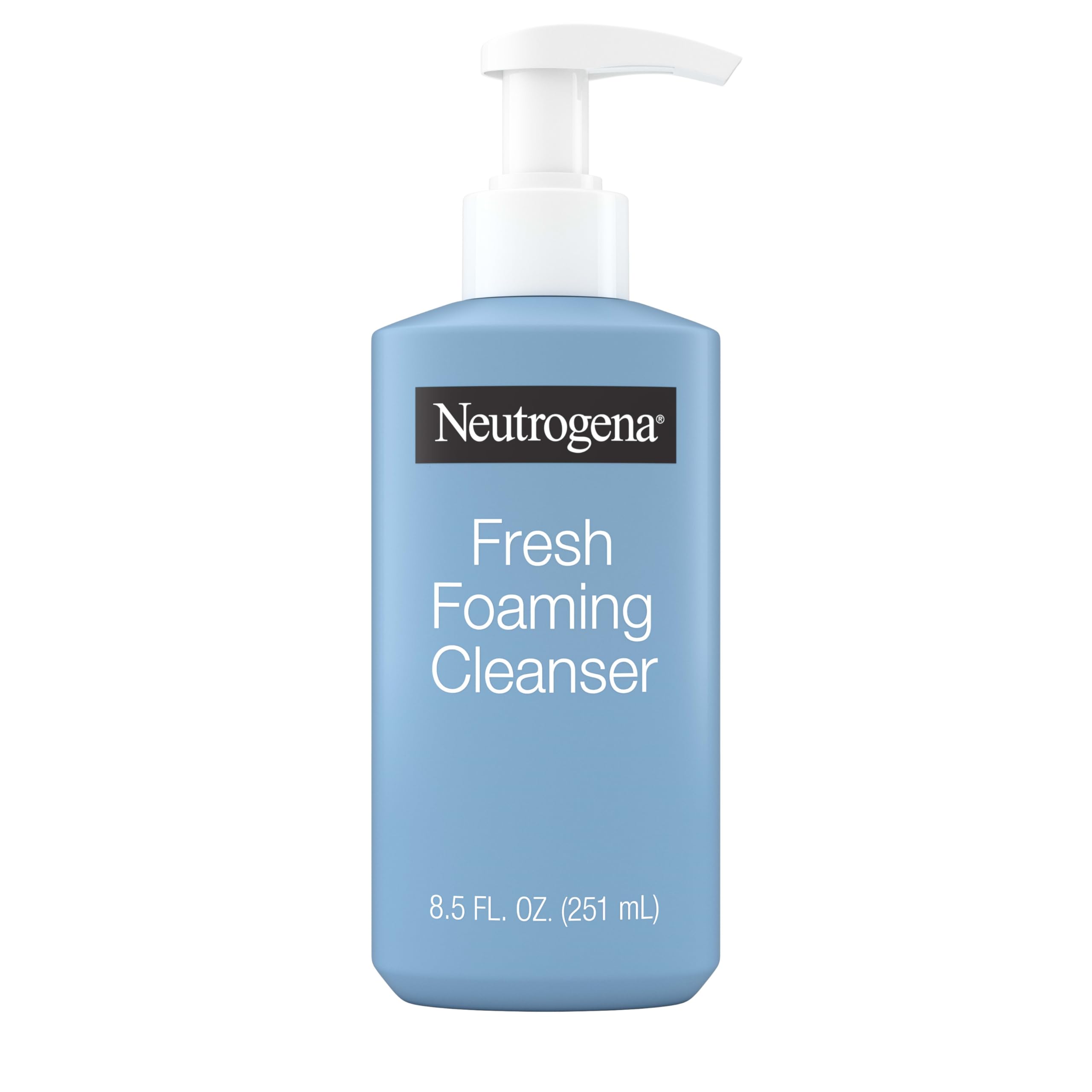 Neutrogena Fresh Foaming Facial Cleanser, All-In-One Makeup Remover Face Wash for Nor-mal to Oily Skin Deeply Cleanses & Removes Waterproof Makeup,