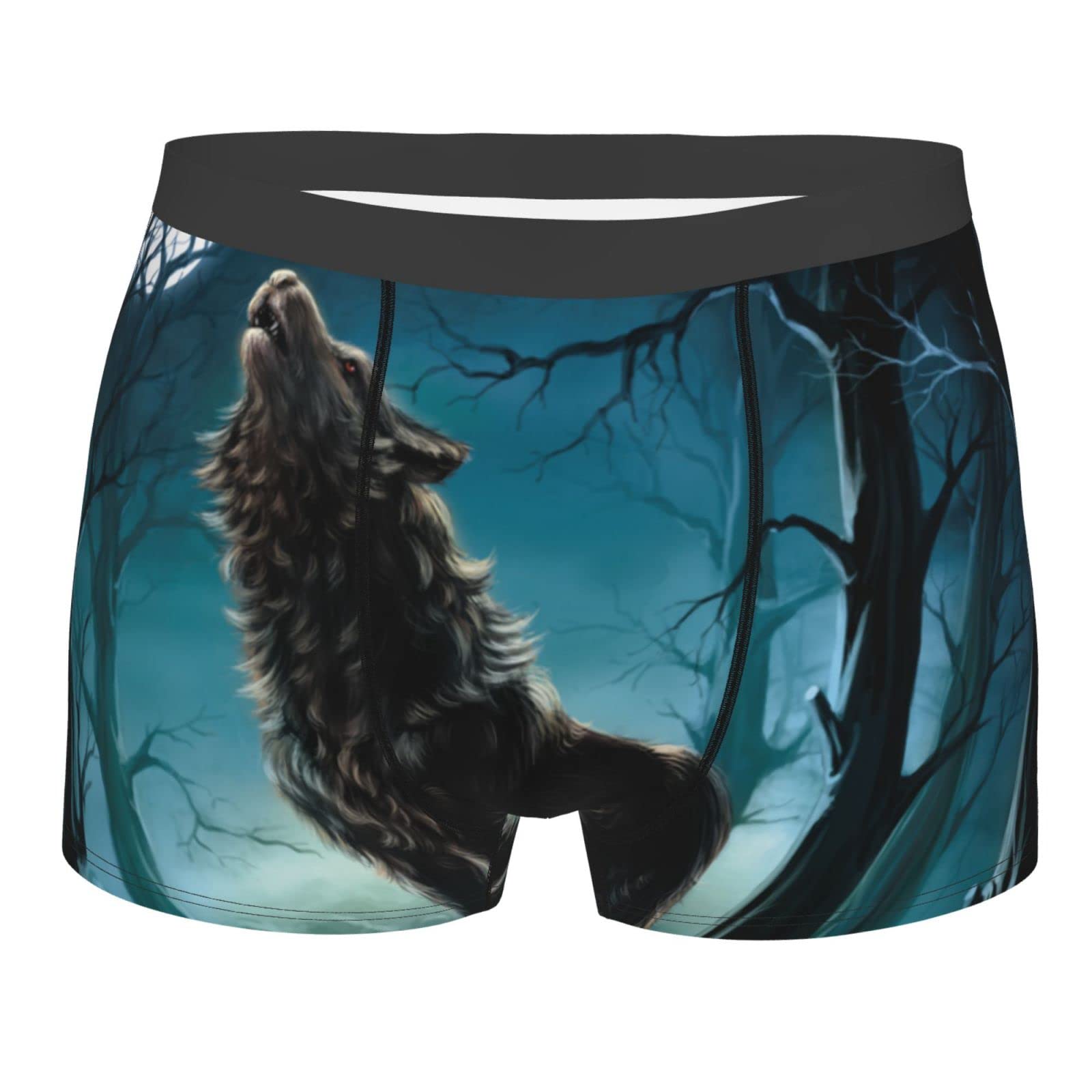 FWJZDSP Wolf Men's Underwear Mens Boxer Briefs Comfortable Boxer for Men