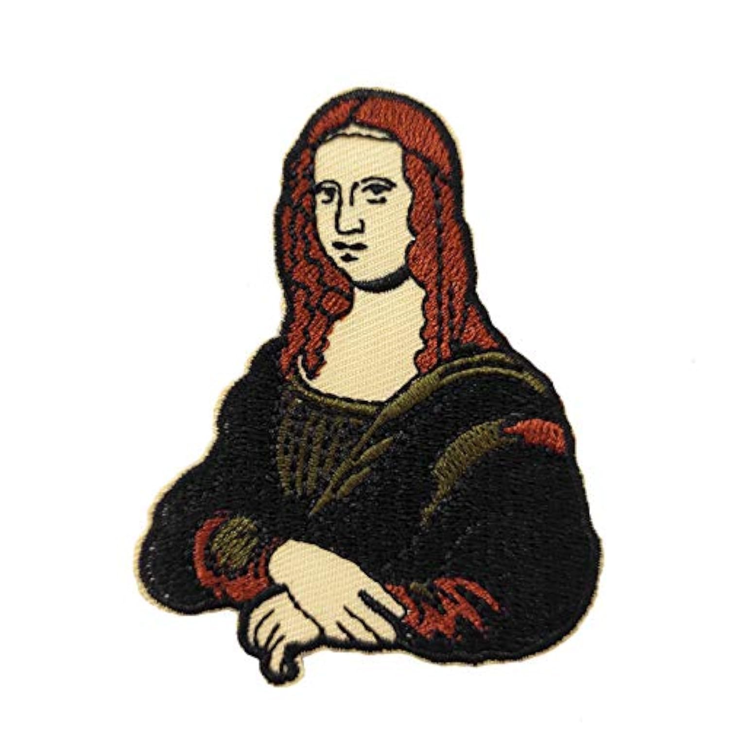 Écusson brodé Mona Lisa Da Vinci thermocollant aux finitions soignées premium