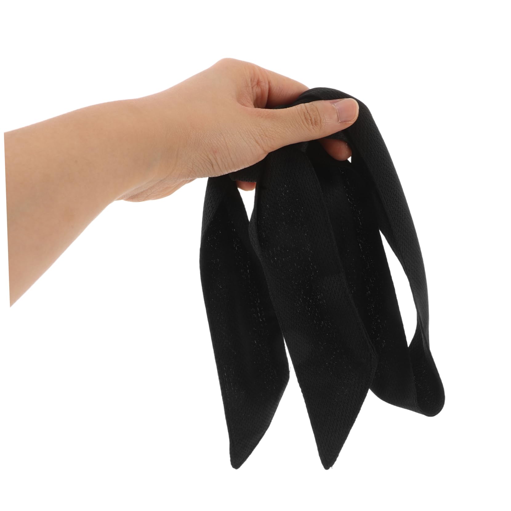 Fascia A15-02 da Poliestere Sportiva Fibra Testa Nera | Traspirante ed Elastica, Assorbe Sudore, Uso per Allenamento e Campo da Calcio