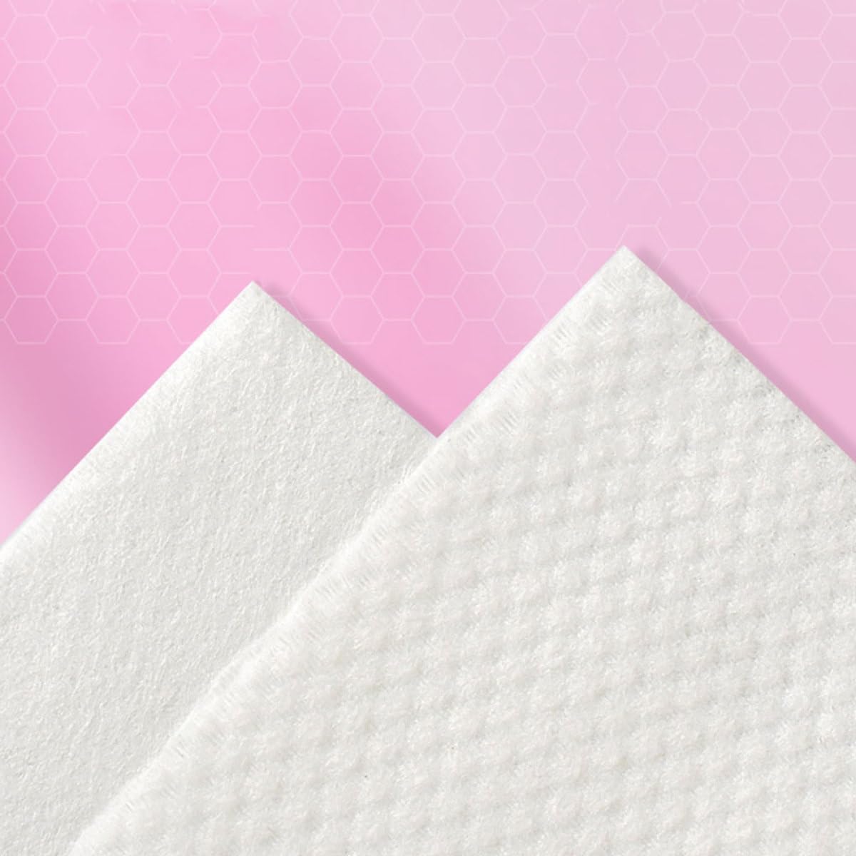 LALAFINA Salviette Detergenti Monouso per Viso in Cotone, 40 Pezzi per Rotolo, 2 Pezzi, Perfette per Pulizia Quotidiana e Cura del Viso Donna