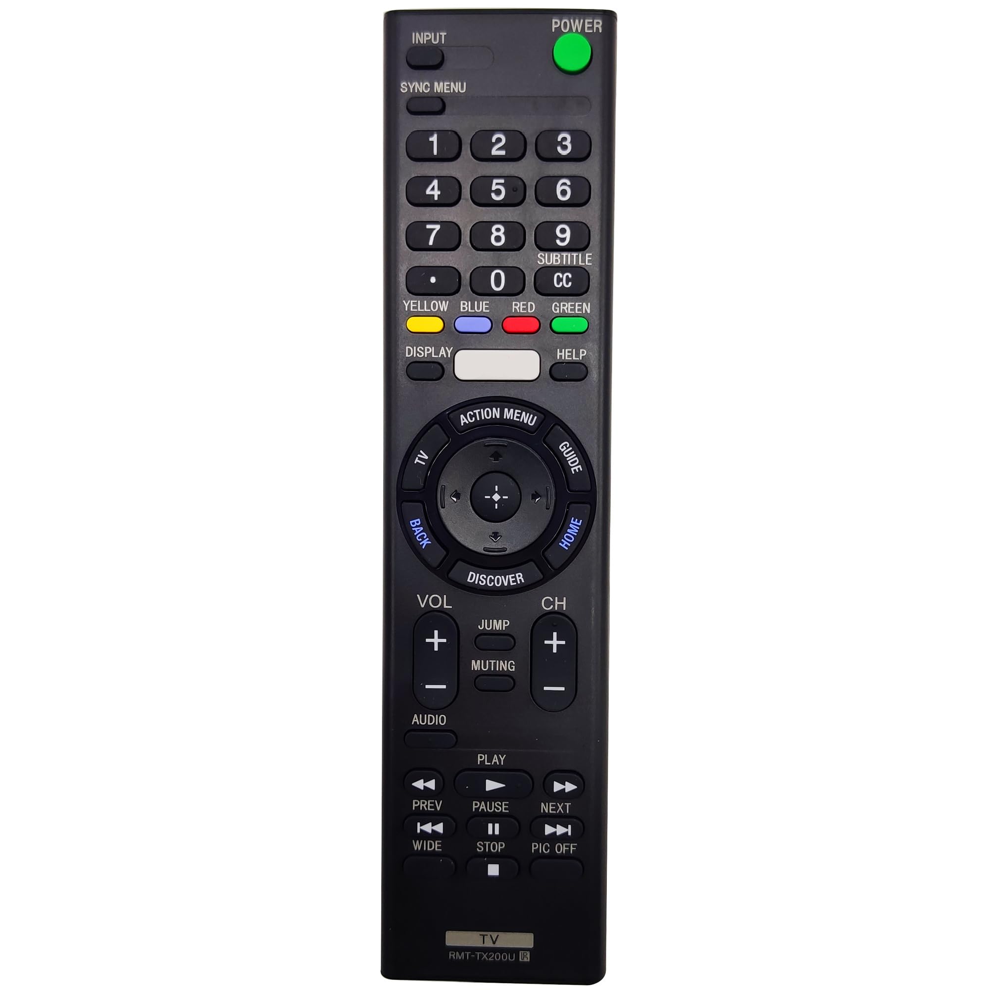 RMT-TX200U TV Remote Control for Sony KD-49X7005D, KD-55X7005D, KD-65X7505D, XBR-49X700D/ 49X705D/ 49X707D/ 49X750D/ 49X835D/ 55X700D/ 55X705D/ 55X707D/ 55X750D/ 65X750D/ 65X755D/ 65X757D