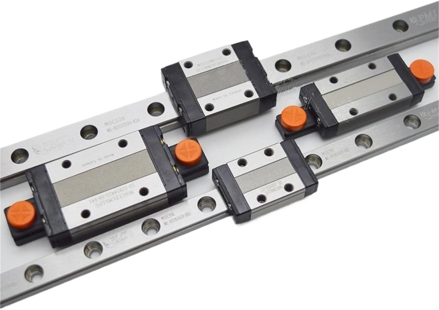 1Pcs MSC12M/MSC12LM LLFC Block + 1Pcs MSC12 Stainless Steel Rail 200-550mm MSC12R Rail(MSC12M,350mm)