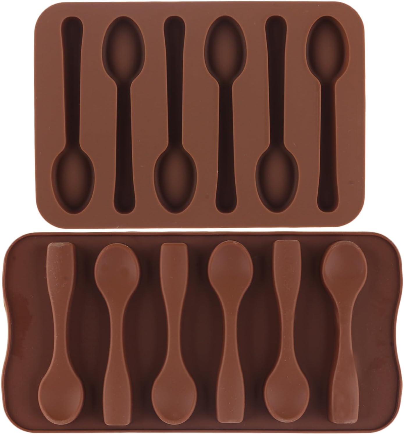 Hot Chocolate Spoon Mold - Silicone Shaped Mold for Hot Cocoa, Coffee & Butterscotch - Handmade Chocolate Stirring Spoons