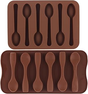 Hot Chocolate Spoon Mold - Silicone Shaped Mold for Hot Cocoa, Coffee & Butterscotch - Handmade Chocolate Stirring Spoons