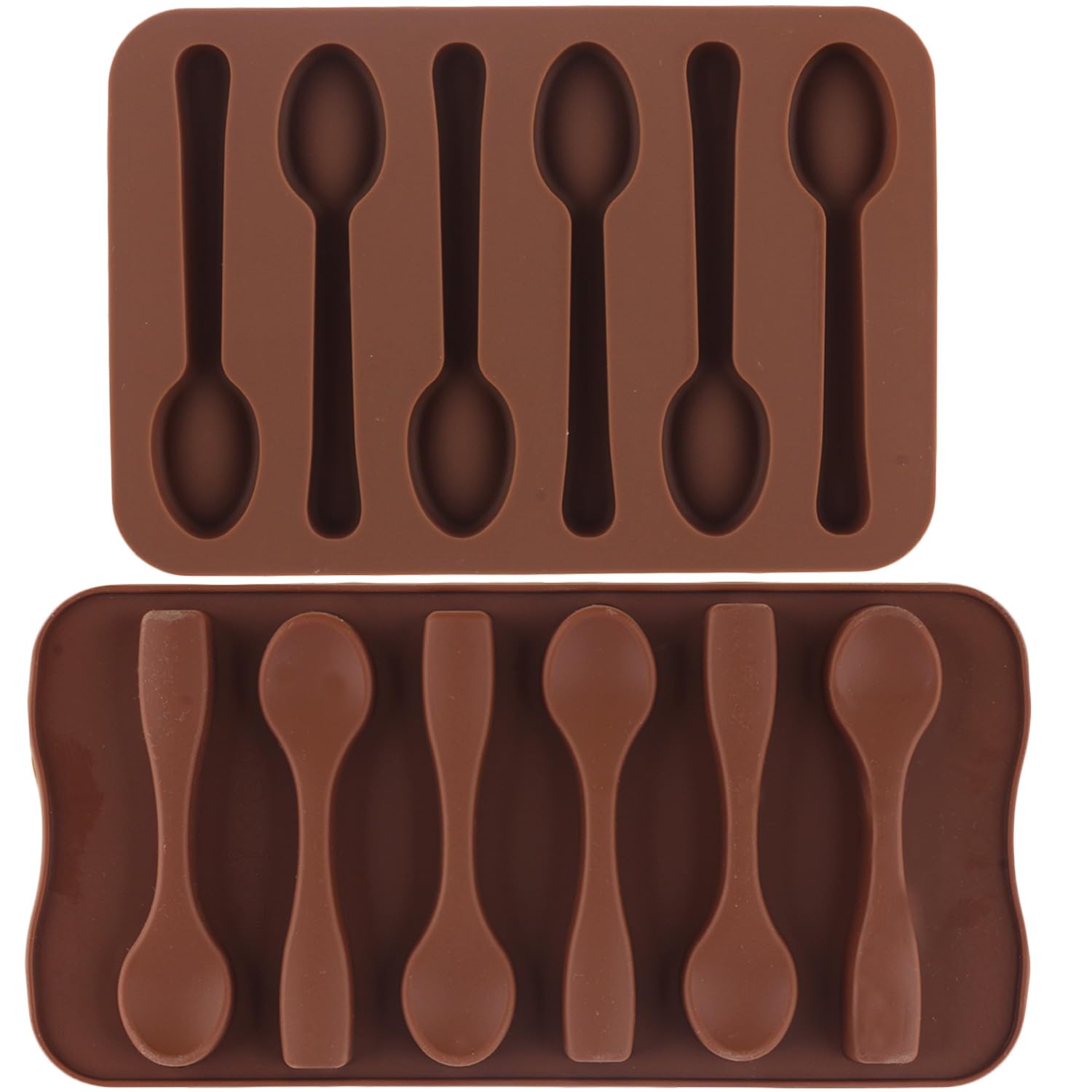 Hot Chocolate Spoon Mould - Silicone Shaped Mould for Hot Cocoa, Coffee & Butterscotch - Handmade Chocolate Stirring Spoons
