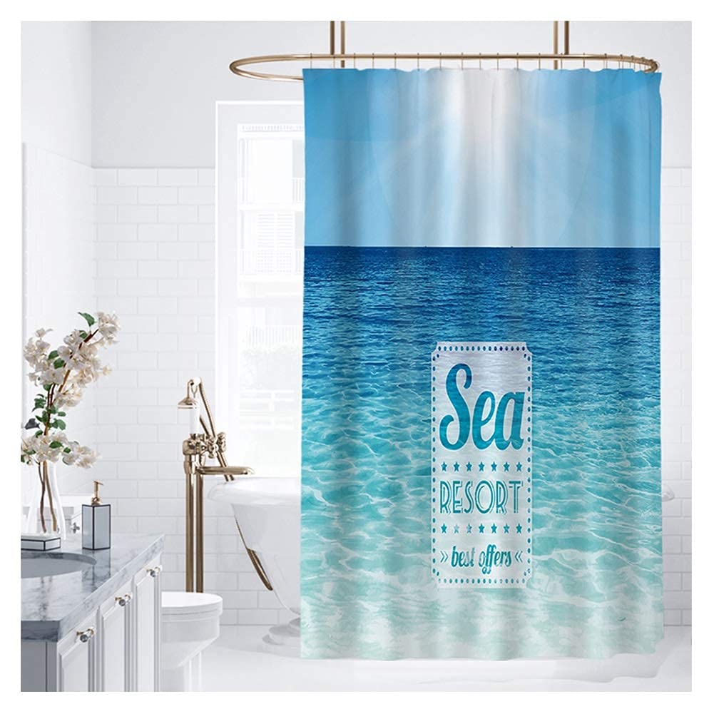 Rideau de bain anti-moisissure long pour douche propre et sèche