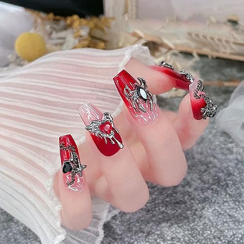 Miniatura 3 de 30 dijes de uñas de Halloween para uñas acrílicas, 3D, dijes de Halloween para uñas, cruz, estrella, luna, corazón, araña, cráneo, diseños de uñas,