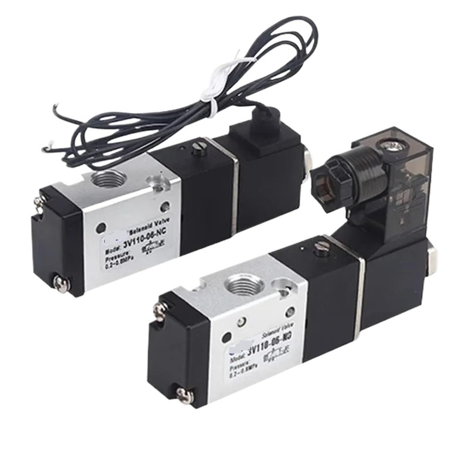 Válvula solenoide de aire 3V110-06-NC DC12V de 3 puertos y 2 posiciones para control neumático