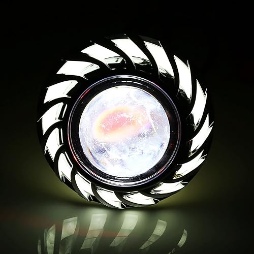 Miniatura 5 de Faros LED para motocicleta, bombilla para faros delanteros de motocicleta, lente de proyector LED, halo único, ángel, diablo, luz de punto de luz