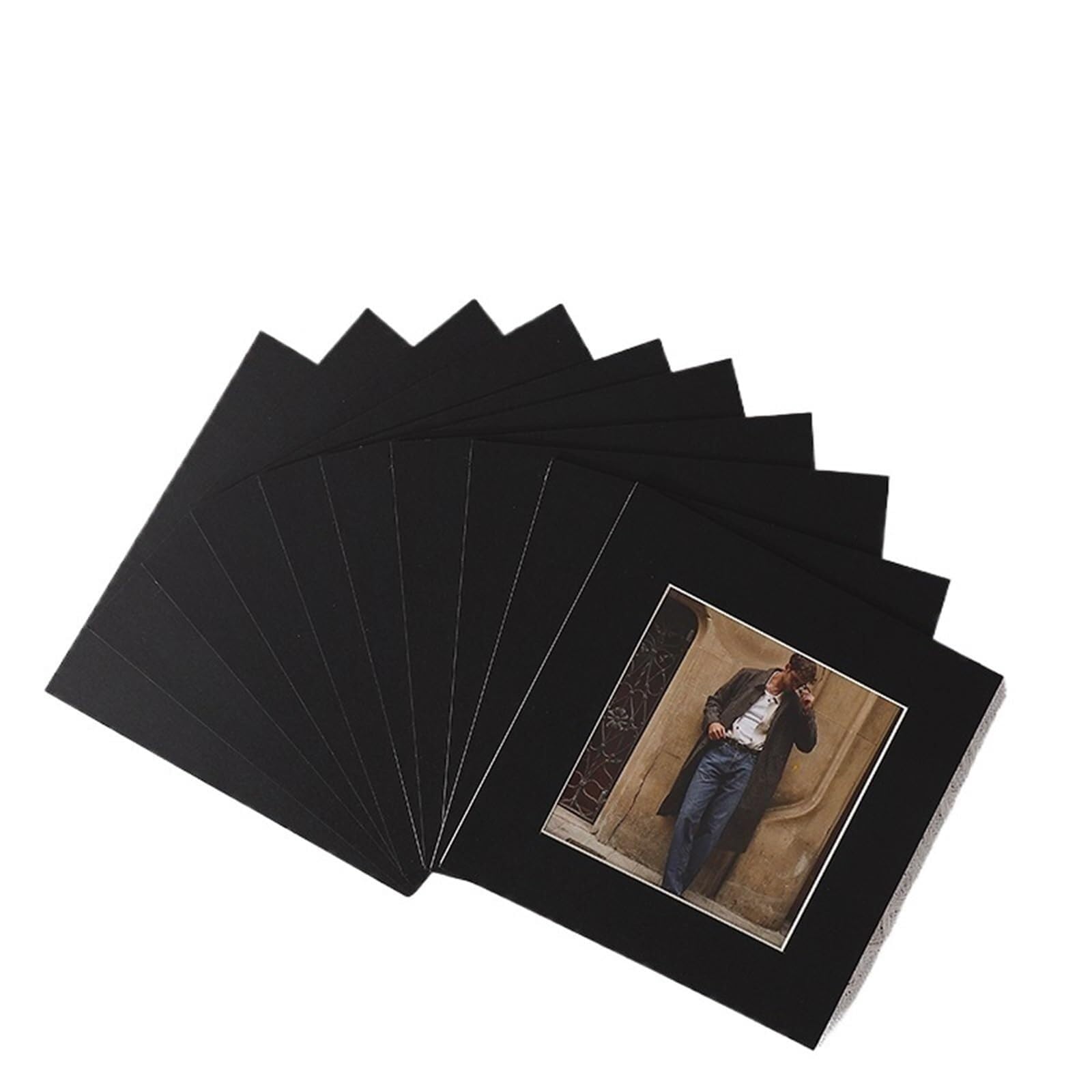 Photo Frames 5pcs Indentation Cardboard Photo Frame Holder Knick Knacks Paper Put 6 "7" 8 "photos Home Desktop Decoration
