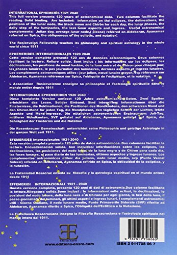 Ephémérides rosicruciennes 1921-2040 : A zéro heure – vue 2