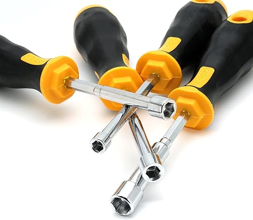 Miniatura 7 de 2 destornilladores de 0.276 in de acero de alto carbono, destornillador de tuerca hexagonal para bricolaje a mano, reparaciones