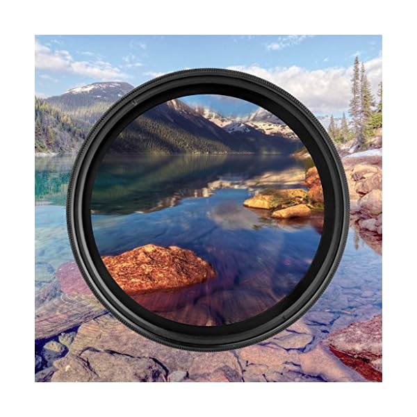 ZOMEI Einstellbare Slim Neutral Graufilter ND-Filter ND2-ND400-77 mm, Optisches Glas – Bild 4