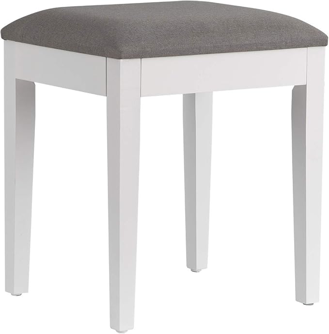 ASPECT Wooden Dressing Table Stool Padded SEAT (Grey), 41W x 36D x 48H