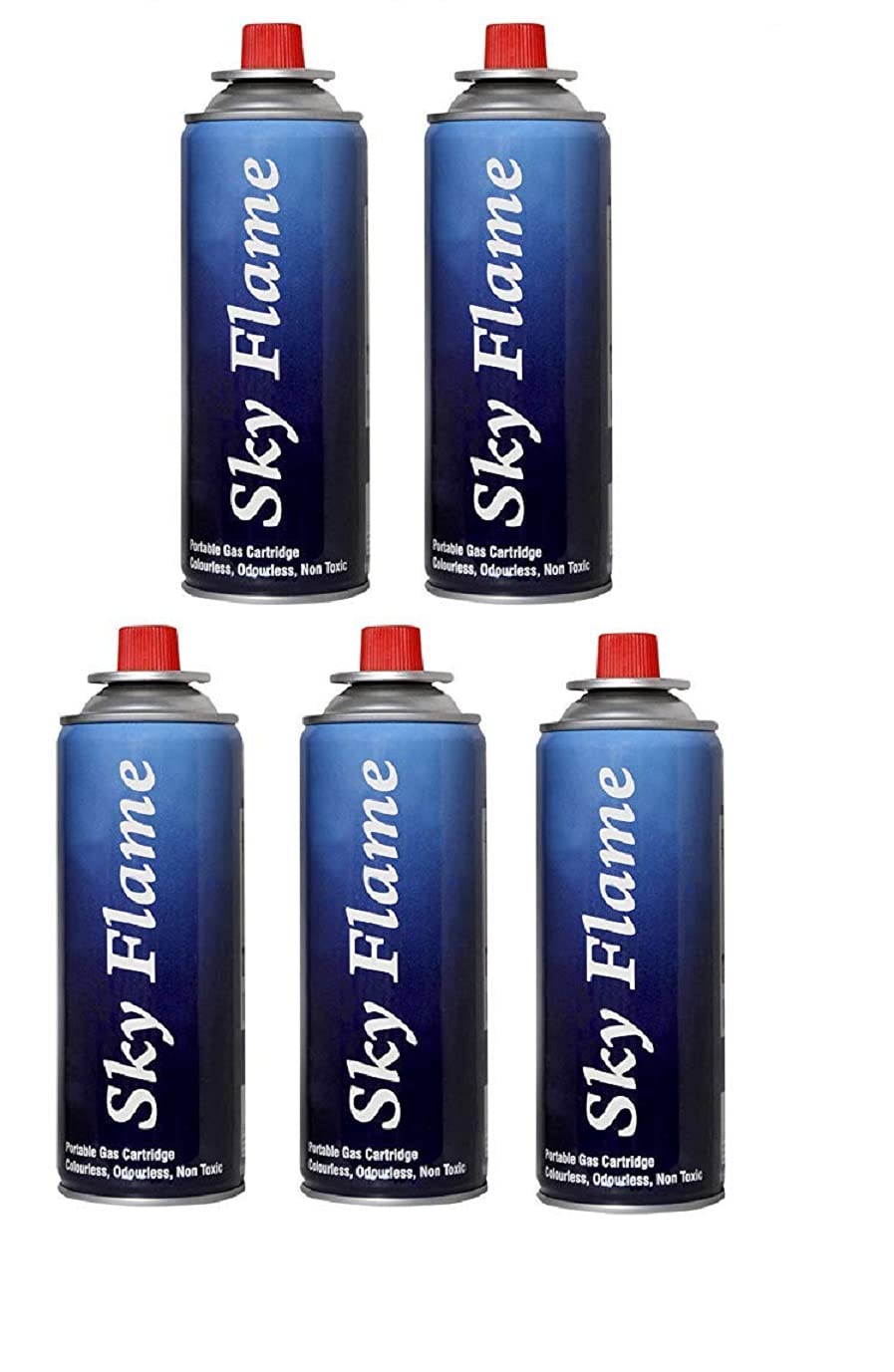 BisonBerg Aluminum Butane Gas Canister for Portable Gas Stove Chulha | Compact and Resealable Gas Stove with Case for Picnic Outdoor Cooking Camping - Pack of 5 Cartridge (B09FGX8L5C) Amazon Price History, Amazon Price Tracker