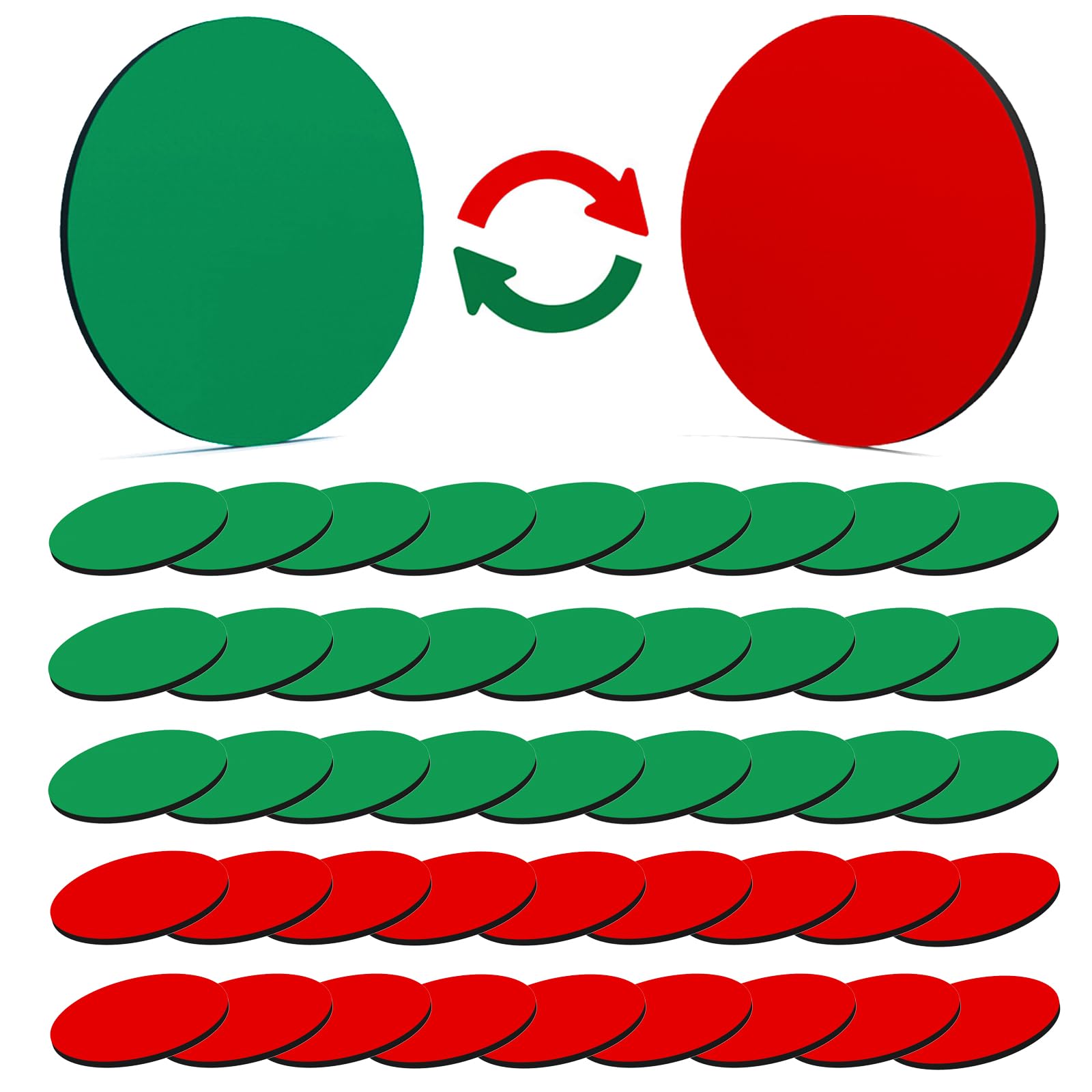 45 PCS Double-Sided Red-Green Magnets