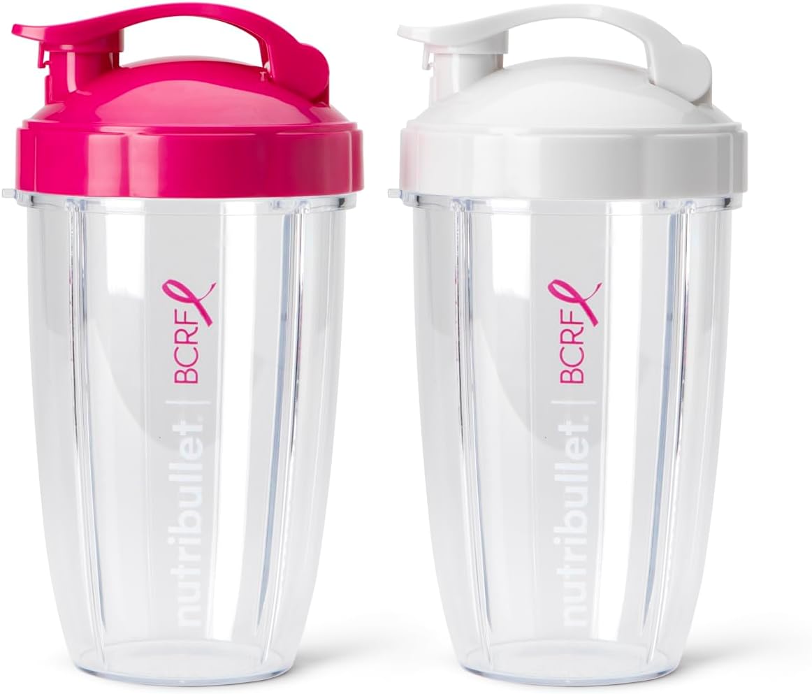 24 oz To-Go Cups and colored flip-top lids (Pink/White)