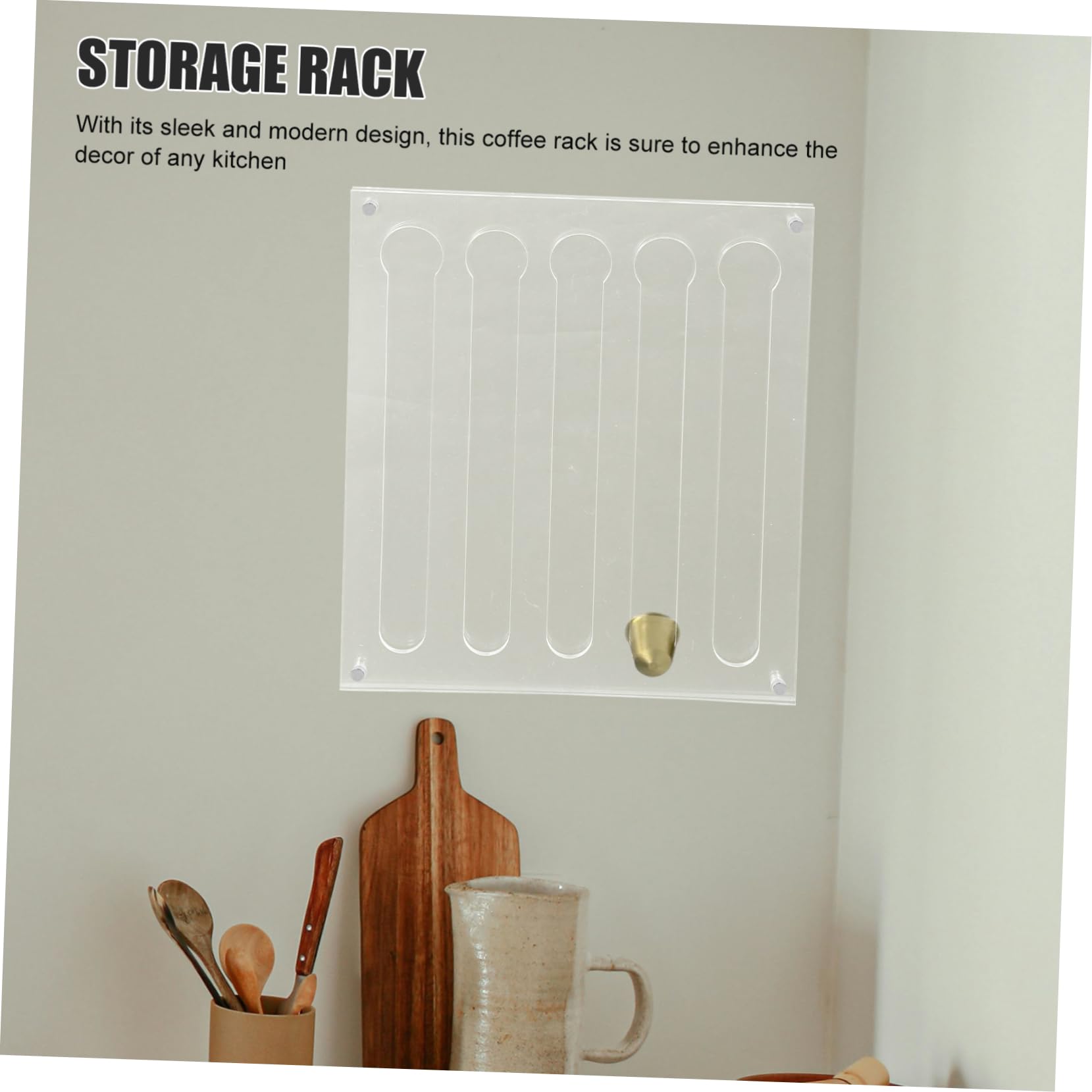 Wall-Mounted Kaffee-kapselhalter Platzsparender Organizer Für Kaffee-zubehör Für Küche Und Büro Einfache Installation Bohren