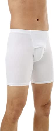 Underworks Cotton Spandex Compression Long Boxers - 3 Pack Black | Ultra Light Support Boxer Briefs - View #6