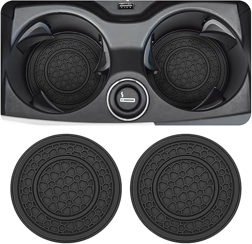 Paquete de 2 posavasos de automóvil para portavasos de automóvil de 2.75 pulgadas, antideslizantes, antipolvo, universales, impermeables, con