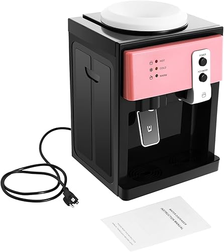 Miniatura 8 de Dispensador de enfriador de agua de carga superior de 5 galones, máquina eléctrica para bebidas frías y calientes, dispensador de agua para encimera
