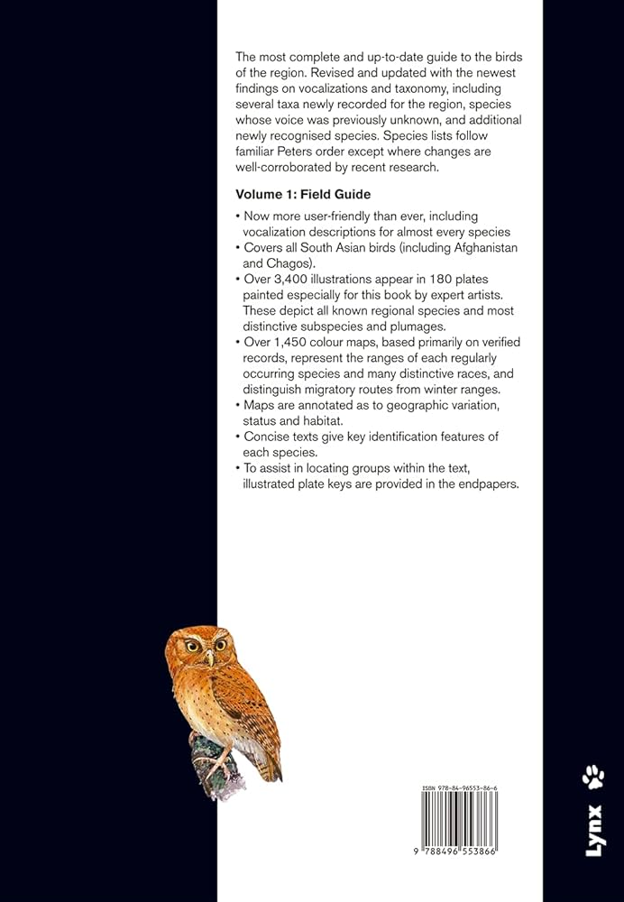 Birds of South Asia: The Ripley Guide -Vol.I: Field Guide