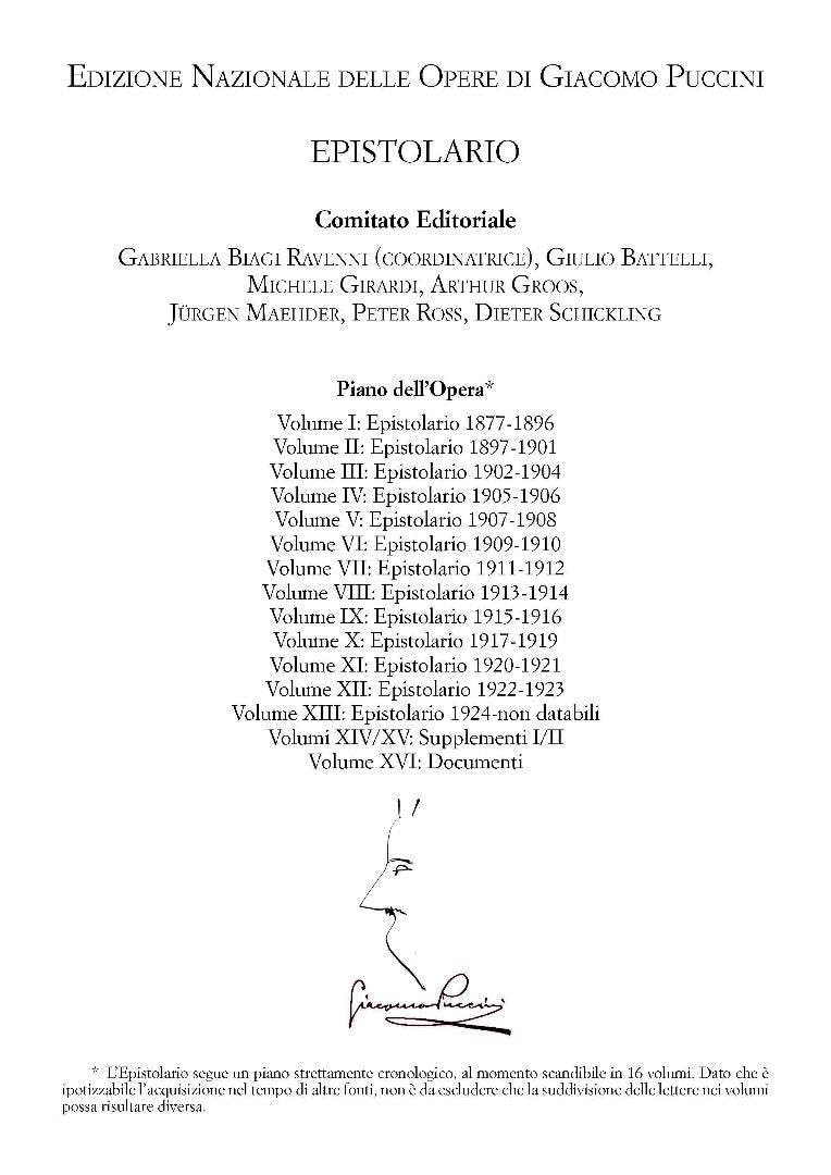 Giacomo Puccini. Epistolario: V, 1907-1908 (Edizione nazionale opere di Giacomo Puccini)
