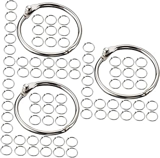 ifundom 150 Pçs Anel Chave Articulado Anéis Fichário Anel De Folha Solta Anéis De Caderno De Papel Solto Scrapbook Fichário Chaveiro Anéis Fichários De Escritório Metal Livro Anéis Diário