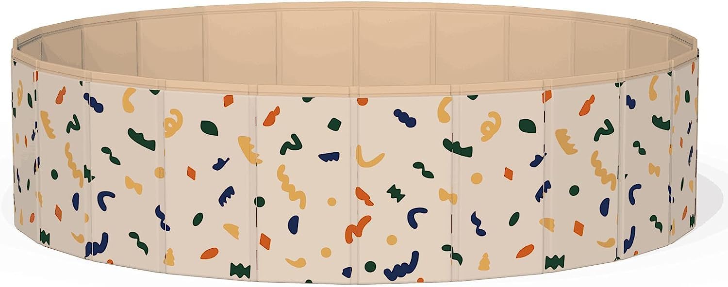 XICEN Kids Sand and Water Table - Foldable Ball Pit for Toddlers Game Room Portable Sandbox Pet Bathing Sensory Toy Play Activity Center Pool 47 * 12 Inches