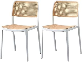 Dream Furnishing - Set of 2 Chairs for Dinning Room Rattan Dinning Chair Modern Stackable Desk, Home & Outdoor Fits at All Price In India