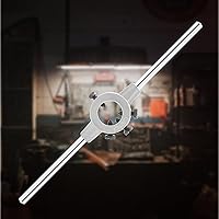 Vista 6 de Llave de mango redondo de 1-3/4 pulgadas/1.772 in, mango de llave de troquel ajustable, mango de troquel de rosca resistente (métrico, M16-M20)