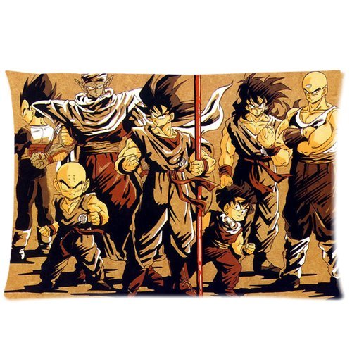 Hot anime manga Dragon Ball Z Super Saiyan Man Son Goku Gohan Vegeta Trunks unique pillow case customized Zippered pillowcases 20x30 (Twin sides) inches Throw Cushion Popular cotton durable DIY cover creative gift Personalized retro cute