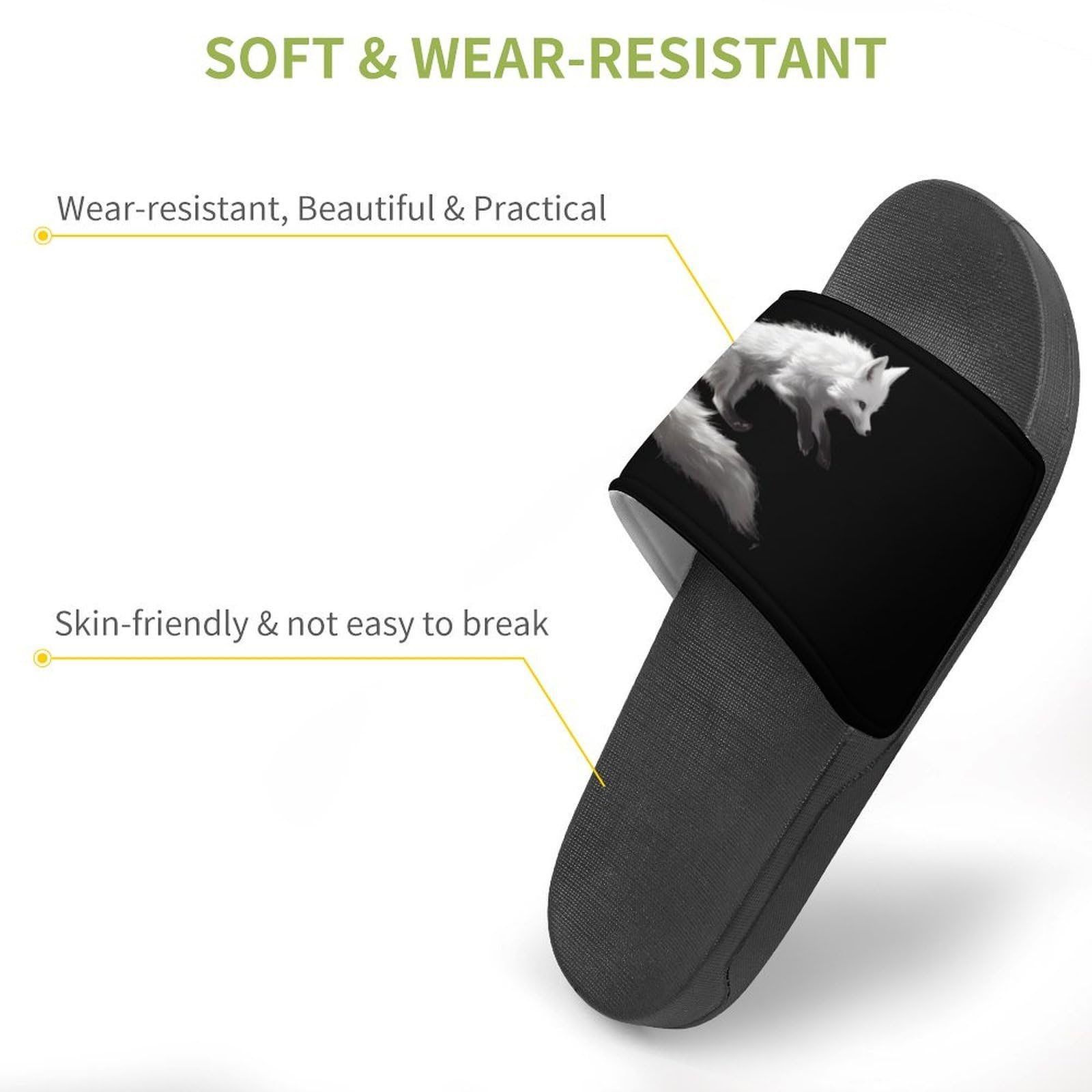 Fluffy Fox House Slippers Shower Slides Shoes