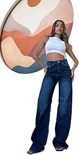 بنطلون جينز بأرجل واسعة للنساء من سي زد ار سيزارو