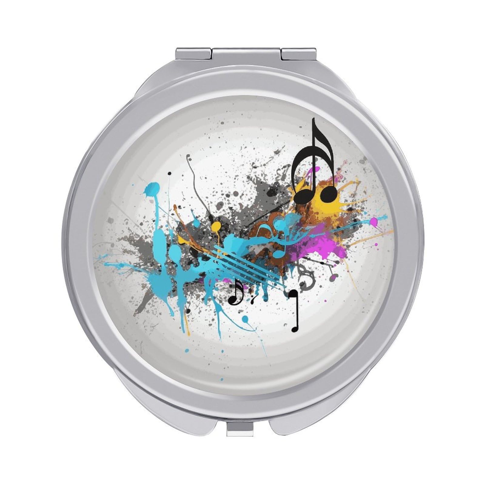 Fekiloot Style Musical With Spray Travel Makeup Mirror Handheld Compact Mirror Portable Pocket Mirror Double-Sided 1X/2X Magnifying For Handbag And Purses