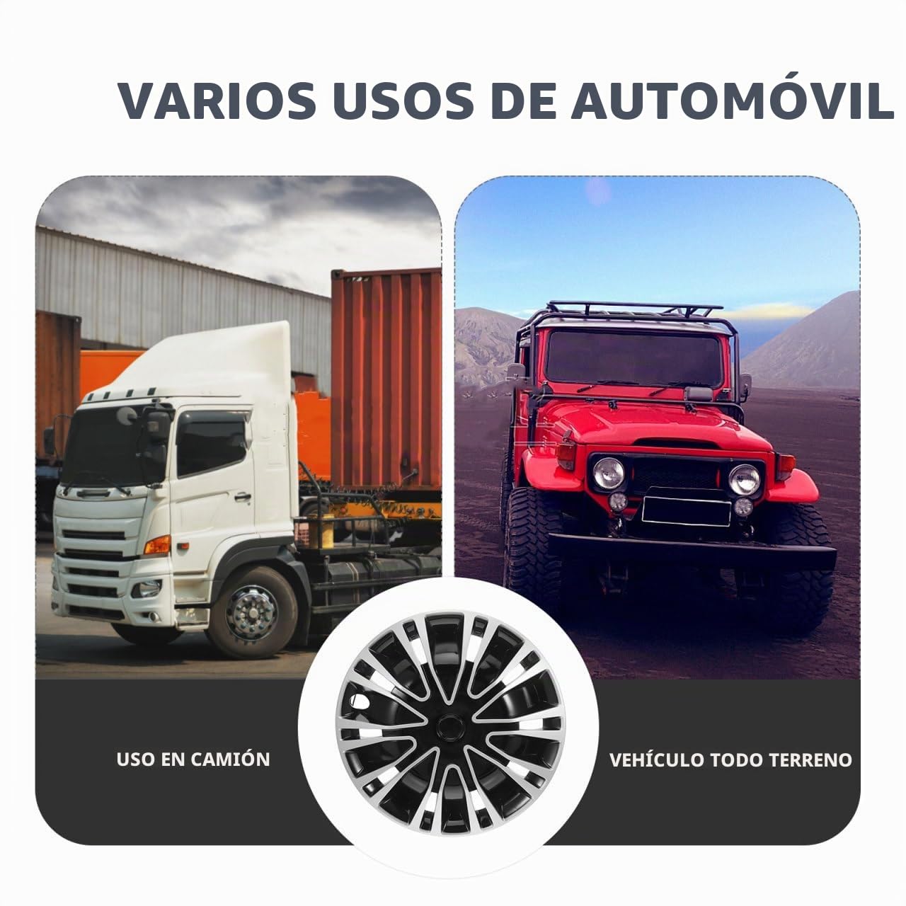 Mobestech Tapacubos Decorativos para Cubo De Rueda De Coche Cubiertas De Cubo De Rueda para Coche Ajuste Universal De 16 Pulgadas Fácil Instalación Protegen El De Residuos